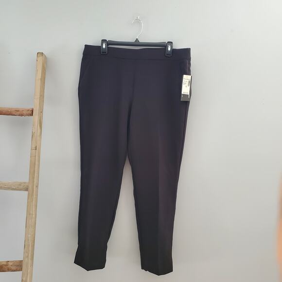 Roz & Ali Black Classic Fit Ankle Pants Size 12 NWT - Picture 1 of 8